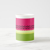 Rosa Watermelon Slice China Tasse (Vorderseite)