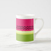 Rosa Watermelon Slice China Tasse (Rechts)