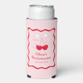 Rosa Wavy Cherry am oberen Bow-Junggeselinnen-Absc Selters Dosenkühler (Seltzer Vorderseite)