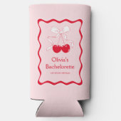 Rosa Wavy Cherry am oberen Bow-Junggeselinnen-Absc Selters Dosenkühler (Rückseite)