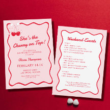 Rosa Wavy Cherry am oberen Junggeselinnen-Abschied