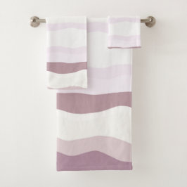Rosa Wavy Streifen Badhandtuch Set