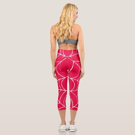 Rosa Web Capri Leggings (Rückseite)