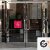 Rosa Web Fensteraufkleber (Büro Tür)