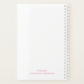 Rosa Weibchenlinie Zeichnend Schönheitssalon Planer (Rückseite)