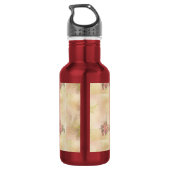 Rosa weibliche Damen der Rose Edelstahlflasche (Rückseite)