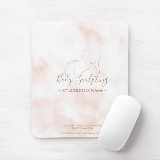 Rosa weibliche Körperformung Konturierung Spa Mousepad (Mit Mouse)