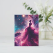 Rosa, weiblicher Nebel im Weltraum Postkarte (Stehend Vorderseite)