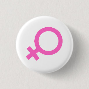 Rosa weibliches Geschlechtssymbol-Button  Button
