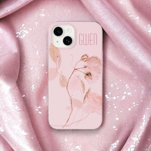 Rosa weiche, florale Personalisiert Case-Mate iPhone Hülle