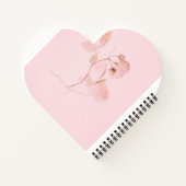 Rosa weiche, florale Personalisiert Notizblock (Rückseite)