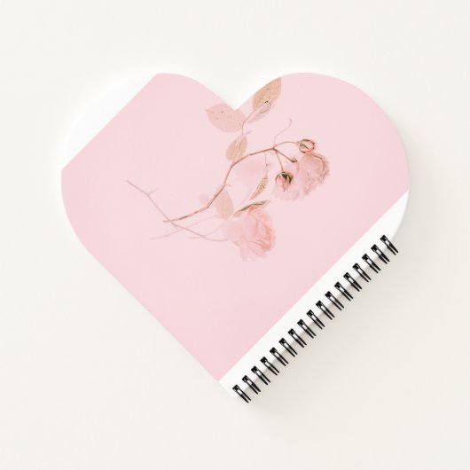 Rosa weiche, florale Personalisiert Notizblock (Rückseite)