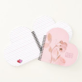 Rosa weiche, florale Personalisiert Notizblock (Innenseite)