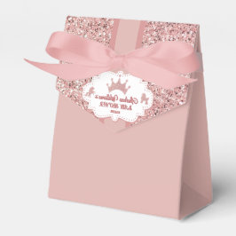 Rosa weiche Prinzessin Glitzer funkeln Babydusche Geschenkschachtel