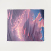 Rosa weiche Wolken Wandteppich (Vorderseite (Horizontal))