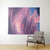 Rosa weiche Wolken Wandteppich (Beispiel (Horizontal))