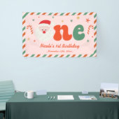 Rosa Weihnachten 1. Geburtstag Banner (Messeveranstaltung)