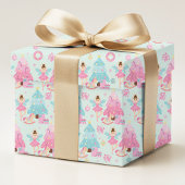 Rosa Weihnachten Ballerina Festlicher Feiertag Geschenkpapier