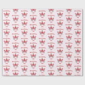 Rosa Weihnachten Einhorn Custom Geschenk Geschenkpapier (Flach)