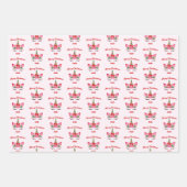 Rosa Weihnachten Einhorn Custom Geschenk Geschenkpapier Set (Vorderseite)