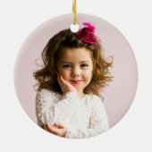 Rosa Weihnachten Einhorn Kinder Foto Ornament (Hinten)