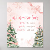 Rosa Weihnachten Es ist kalt draußen Mama Osa Bar Poster (Vorne)
