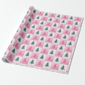 Rosa Weihnachten Geschenkpapier (Ungerollt)