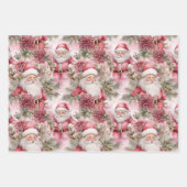 Rosa Weihnachten Geschenkpapier Set (Vorderseite)