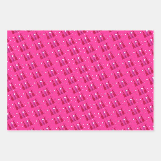 Rosa Weihnachten Geschenkpapier Set (Vorderseite 2)