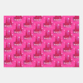 Rosa Weihnachten Geschenkpapier Set (Vorderseite)