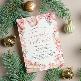 Rosa Weihnachten | Holiday Favorite Things Party Einladung