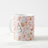 Rosa Weihnachten  Kaffeetasse (Vorderseite Links)