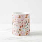 Rosa Weihnachten  Kaffeetasse (Mittel)