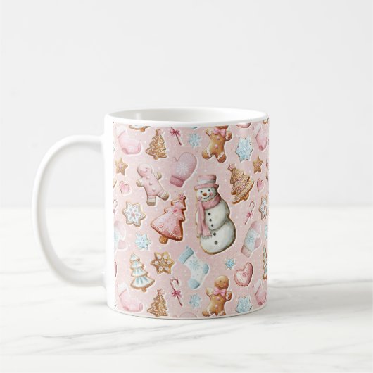 Rosa Weihnachten  Kaffeetasse (Links)