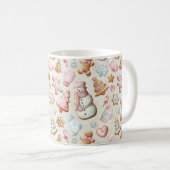 Rosa Weihnachten  Kaffeetasse (VorderseiteRechts)