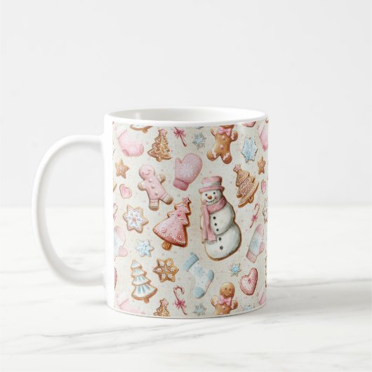 Rosa Weihnachten  Kaffeetasse (Links)
