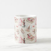 Rosa Weihnachten  Kaffeetasse (Mittel)
