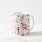 Rosa Weihnachten Kaffeetasse (VorderseiteRechts)
