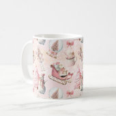 Rosa Weihnachten Kaffeetasse (Vorderseite Links)