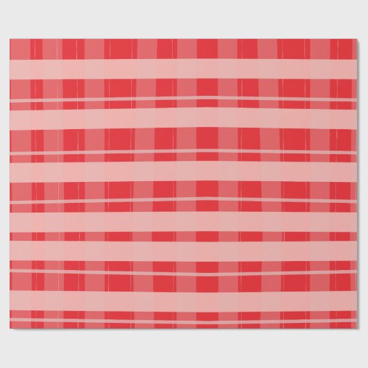 Rosa Weihnachten Kariert Geschenkpapier (Flach)