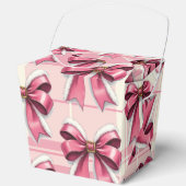 Rosa Weihnachten Karierte Bogen Geschenkschachtel (Vorderseite)
