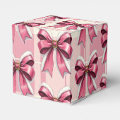 Rosa Weihnachten Karierte Weihnachtsmänner Geschenkschachtel (Rückseite)