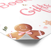 Rosa Weihnachten Keksbücher und Geschenke Poster (Ecke)