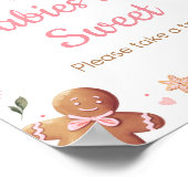 Rosa Weihnachten Kekse Babys sind süß Poster (Ecke)