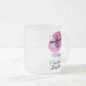 Rosa Weihnachten Mattglastasse (VorderseiteRechts)