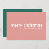 Rosa Weihnachten | Minimalistisch Clean Simple (Vorne/Hinten)