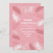 Rosa Weihnachten mit Blätter aus Kiefern (Vorne/Hinten)