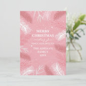 Rosa Weihnachten mit Blätter aus Kiefern (Stehend Vorderseite)