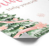 Rosa Weihnachten mit kalten Outside Baby Dusche Ge Poster (Ecke)