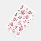 Rosa Weihnachten Niedlicher Spaß süß Serviette (Ecke)
